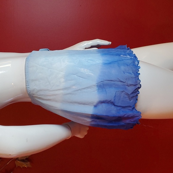 Swimsuit Sarong Cover Up Blue Ombre by Daffy Size M Tie Side - Picture 4 of 9